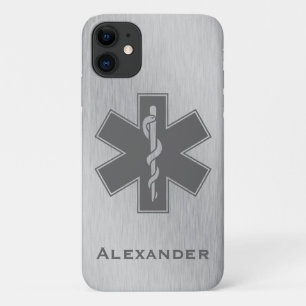 Aangepaste Ambulance Black en White Star Case-Mate iPhone Case