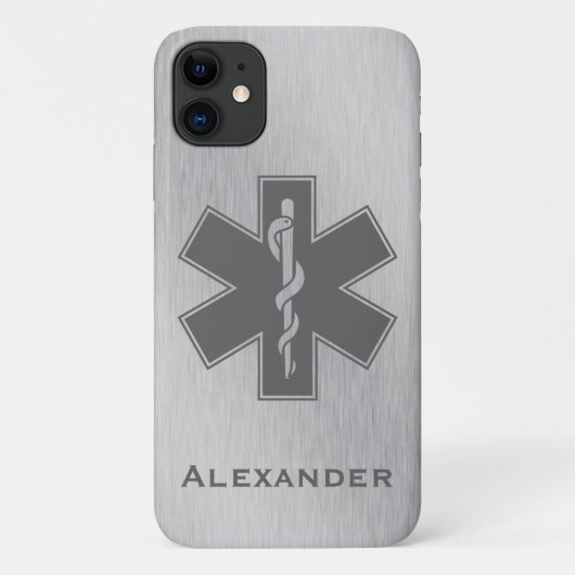 Aangepaste Ambulance Black en White Star Case-Mate iPhone Case (Achterkant)