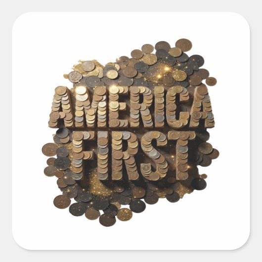 Aangepaste AMERICA FIRST sticker Kunst (Voorkant)