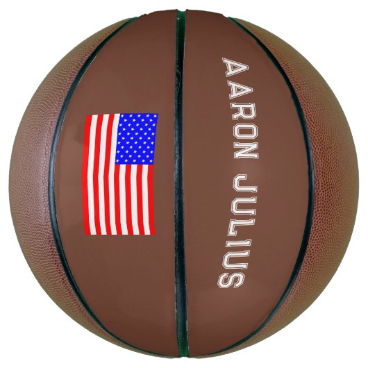 Aangepaste American Flag Basketbal Sport Gift (Verticaal)