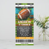 Aangepaste American Football Ticket verjaardagsfee Kaart (Staand voorkant)
