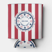 Aangepaste Amerikaanse 250e monogram patriottisch Blikjeskoeler (Voorkant)