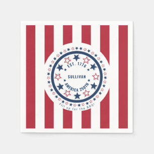 Aangepaste Amerikaanse 250e monogram patriottisch Servet