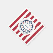 Aangepaste Amerikaanse 250e monogram patriottisch Servet (Hoek)