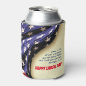 Aangepaste Amerikaanse ARBEIDSDAG Blikjeskoeler (Blikje Voorkant)