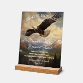 Aangepaste Amerikaanse Bald Eagle Corporate Award  Acryl Bord (Hoek)