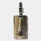 Aangepaste Amerikaanse Bison Yellowstone Wildlife Bagagelabel (Voorkant verticaal)