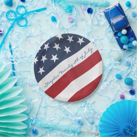 Aangepaste Amerikaanse Borden voor vlaggenpapier Papieren Bordje (Feest)
