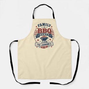 Aangepaste Amerikaanse familie BBQ-feest Schort