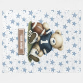 Aangepaste Amerikaanse Football Deken voor Baby Bo (Voorkant (Horizontaal))