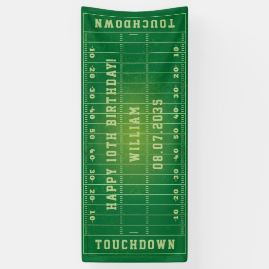 Aangepaste Amerikaanse Football veld kinderen Verj Spandoek (Verticaal)