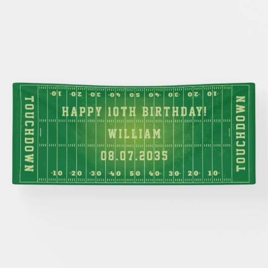 Aangepaste Amerikaanse Football veld kinderen Verj Spandoek (Horizontaal)