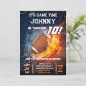 Aangepaste Amerikaanse Football Verjaardagsuitnodi Kaart (Staand voorkant)