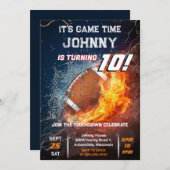 Aangepaste Amerikaanse Football Verjaardagsuitnodi Kaart (Voorkant / Achterkant)