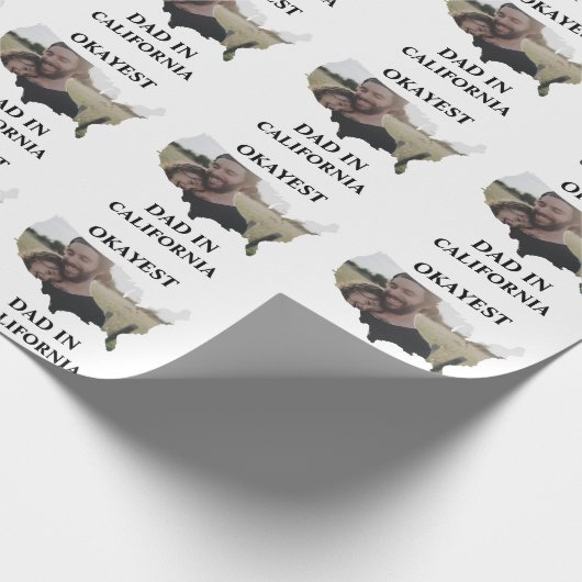 Aangepaste Amerikaanse foto Okayest dad Fathers da Cadeaupapier (Hoek)