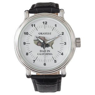 Aangepaste Amerikaanse foto Okayest dad Fathers da Horloge