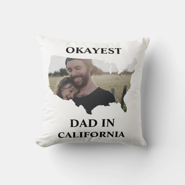 Aangepaste Amerikaanse foto Okayest dad Fathers da Kussen (Voorkant)
