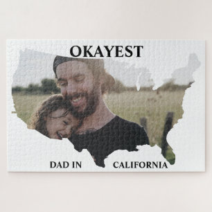 Aangepaste Amerikaanse foto Okayest dad Fathers da Legpuzzel