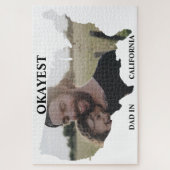 Aangepaste Amerikaanse foto Okayest dad Fathers da Legpuzzel (Verticaal)