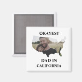 Aangepaste Amerikaanse foto Okayest dad Fathers da Magneet (Voorkant / Achterkant)