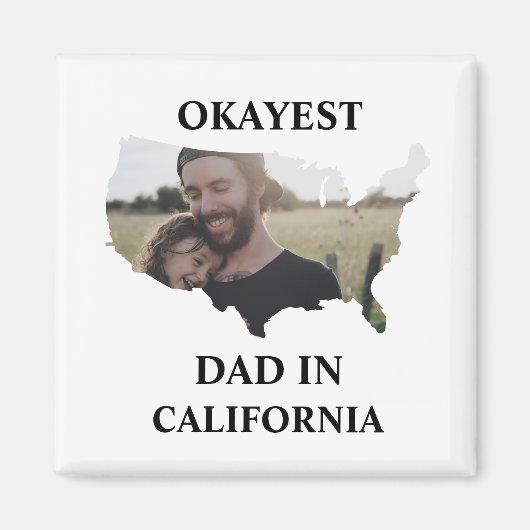Aangepaste Amerikaanse foto Okayest dad Fathers da Magneet (Voorkant)