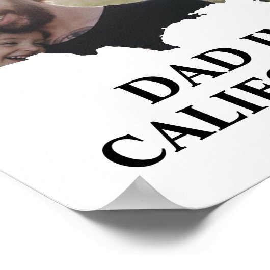 Aangepaste Amerikaanse foto Okayest dad Fathers da Poster (Hoek)