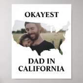 Aangepaste Amerikaanse foto Okayest dad Fathers da Poster (Voorkant)