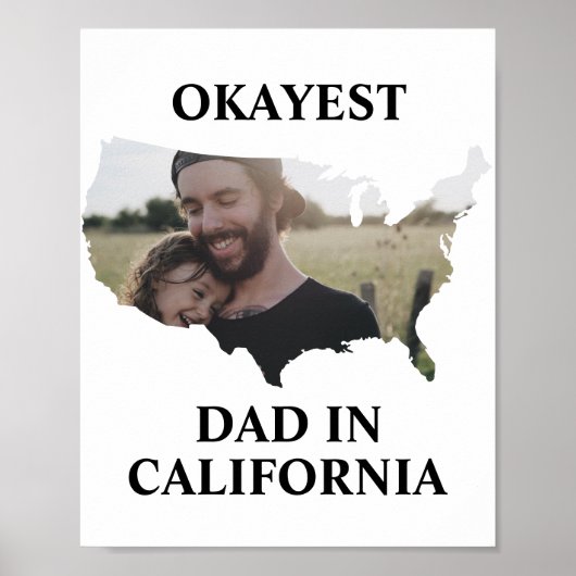 Aangepaste Amerikaanse foto Okayest dad Fathers da Poster (Voorkant)