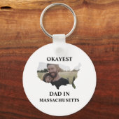 Aangepaste Amerikaanse foto Okayest dad Fathers da Sleutelhanger (Voorkant)