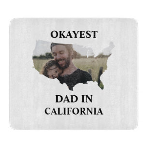 Aangepaste Amerikaanse foto Okayest dad Fathers da Snijplank
