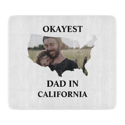 Aangepaste Amerikaanse foto Okayest dad Fathers da Snijplank (Voorkant)