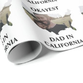Aangepaste Amerikaanse foto Oké papá Vaderdag Cadeaupapier (Rol Hoek)