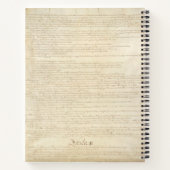 Aangepaste Amerikaanse grondwet Notitieboek (Achterkant)