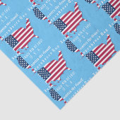 Aangepaste Amerikaanse kaart Vlag Onafhankelijkhei Tissuepapier (Detail)