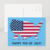 Aangepaste Amerikaanse kaart Vlag Rood Wit Blauw G (Voorkant / Achterkant)