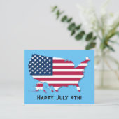 Aangepaste Amerikaanse kaart Vlag Rood Wit Blauw G (Staand voorkant)