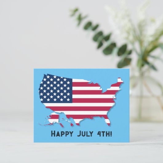 Aangepaste Amerikaanse kaart Vlag Rood Wit Blauw G (Staand voorkant)