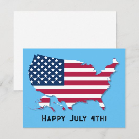 Aangepaste Amerikaanse kaart Vlag Rood Wit Blauw G (Voorkant / Achterkant)