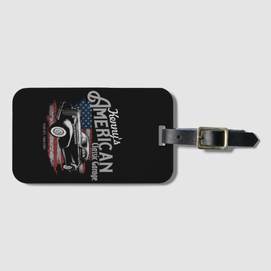 Aangepaste Amerikaanse klassieke autokleding Bagagelabel (Voorkant (horizontaal))