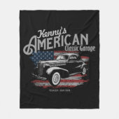 Aangepaste Amerikaanse  klassieke autokleding Fleece Deken (Voorkant)