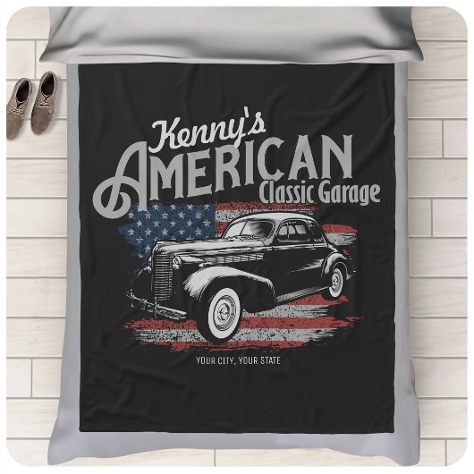 Aangepaste Amerikaanse  klassieke autokleding Fleece Deken