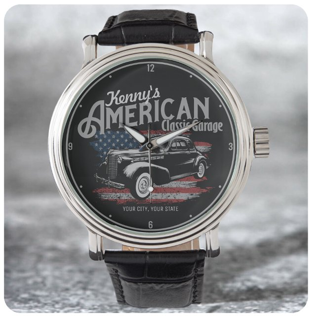 Aangepaste Amerikaanse  klassieke autokleding Horloge (Creator heeft geüpload)