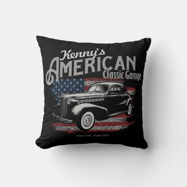Aangepaste Amerikaanse  klassieke autokleding Kussen (Voorkant)