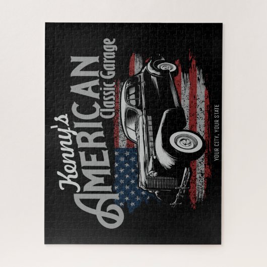 Aangepaste Amerikaanse  klassieke autokleding Legpuzzel (Verticaal)