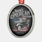 Aangepaste Amerikaanse  klassieke autokleding Metalen Ornament (Links)