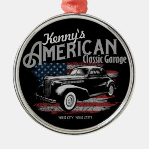 Aangepaste Amerikaanse  klassieke autokleding Metalen Ornament