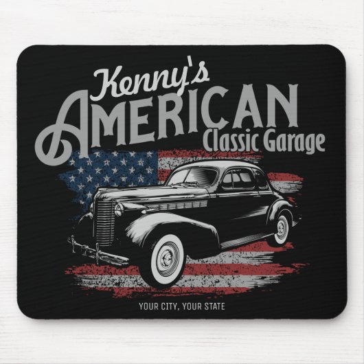 Aangepaste Amerikaanse  klassieke autokleding Muismat (Voorkant)