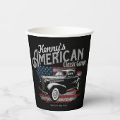 Aangepaste Amerikaanse klassieke autokleding Papieren Bekers (Voorkant)