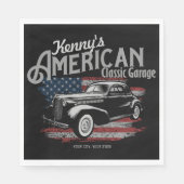 Aangepaste Amerikaanse  klassieke autokleding Servet (Voorkant)