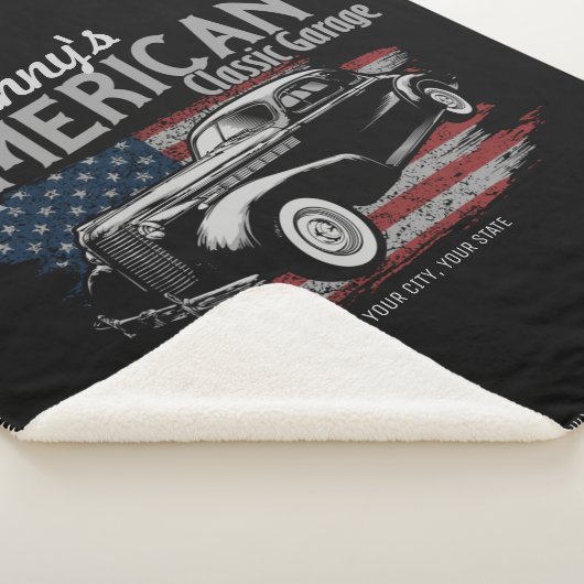 Aangepaste Amerikaanse  klassieke autokleding Sherpa Deken (3/4)